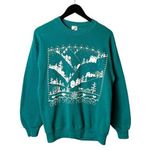 Jerzees Vintage 90s Great Smoky Mountains USA L Blue Pullover Crewneck Womens Photo 0