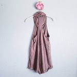 Selfie Leslie  Suede Cowl Neck Romper Photo 6