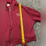 American Eagle red fleece zip up long sleeve hoodie M Photo 6
