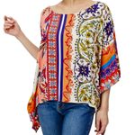 Desigual Like New  Sanders Scarf Multi Pattern Top Large Photo 2