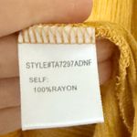 Alya High Neck Lace Front Swing Tank in Mustard Yellow Size M Photo 4
