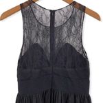 Sandro Black Dress with Lace Photo 3