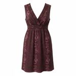 SONOMA Dress L Burgundy Paisley Sleeveless Romantic Earthy Boho Cottagecore Purple Size L Photo 1