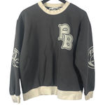 PacSun Playboy by  "Play With Me" Sweatshirt M Black Cream Pullover Crewneck Logo Photo 0