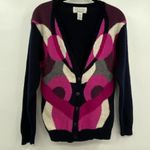 Petite Sophisticate Vintage 90s Sweater Lambswool Angora Abstract Geo Cardi M Photo 1
