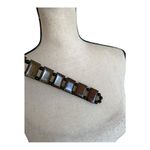 Vintage Brown /Black Wooded Bead Fashion Belt Photo 5