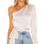 Revolve NWT MORE TO COME Scottie One Shoulder Top in Bone Size Small Photo 0