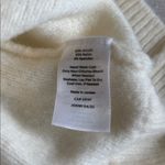 Talbots  Cable Knit Ruffle Crewneck Sweater Cream Ivory Soft Size Large Photo 7