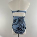 Aerie  Light Blue Black Cheeky High Cut Strapless Triple Knot One Piece Swimsuit Photo 9