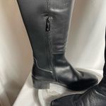 Anne Klein Aksable Black Leather Knee Boots Size 8M Zipper Repair Neede Photo 11