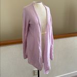Minnie Rose  Soft Blush almost lavender knit cashmere open cardigan size large Photo 1