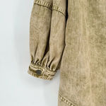 Ulla Johnson  Wesley Cotton Denim Tunic Mini Dress 0 Oasis Khaki Balloon Sleeve Photo 9