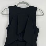 BCBGMAXAZRIA  Women's Black V-neck Sleeveless Draped Open Back Romper Size XXS‎ Photo 10