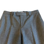 Ted Baker London Wide Leg Slacks Dress Pants Brown Pinstripe Size 32 L Women's Photo 1