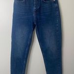 We The Free People High Rise Dark Wash Mom Jeans Tapered Straight Leg Size 26 Photo 0