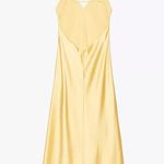 ZARA  maxi dress flowy butter yellow satin effect wedding evening party Photo 7