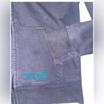 O'Neill y2k o’neill gray zip up hoodie with blue polka dot draw strings Photo 2