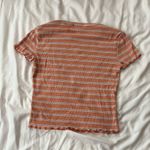 Ultra Flirt 🍂 striped mushroom crop top lettuce trim🍂 Photo 2