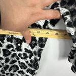 INC Cardigan Women 1X Sequin Leopard Print Stretch Glam Y2K Maximalist Party Black Photo 3