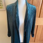 Ember Velvet Cardigan Green Women's Size L Long Sleeve Open Front Sweater Photo 1
