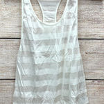 Heroine Sport Stripe Tank Top Racerback Athletic Athleisure White Small New Photo 0