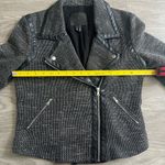 Paige Telma Black Metallic Shimmer Asymmetric Vegan Leather Moto Jacket Size M Photo 7