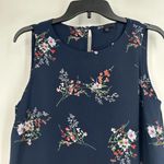Gibson  Navy Blue Floral Shift Dress Sleeveless Stretch Lined Crew Neck Size S Photo 1