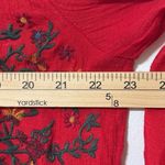 Umgee  Red Floral Embroidered Dress Size XL Women’s Boho Babydoll Photo 7