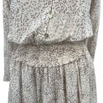 Rails Jasmine Dress Long Sleeve Watercolor Leopard Print Tan Cream Size Small Photo 5