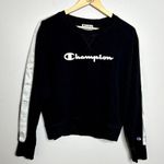 Champion Black Reflective Stripe Crewneck Sweatshirt Photo 3