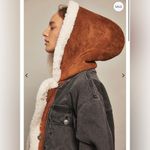 Free People COPY - Perry Shearling Hooded Denim Jacket Photo 6