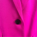 Smythe Neon Pink Single Breasted Wool Blazer Pointed Collared Jacket Size 10 Photo 3
