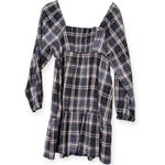Universal Threads Universal Thread women’s size medium Balloon long Sleeve navy Plaid Shift Dress Photo 9