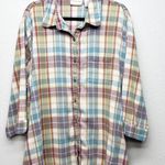 Alfred Dunner Shirt Womens 22 Plaid Button Front Country Barn Stretch Breathable Pink Size 22W Photo 0