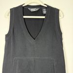 Norma Kamali  Sleeveless V-Neck Tunic Sweatshirt Dress Sz M Photo 2