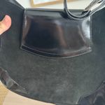 A. Testoni Suede And Patent Leather Black Shoulder Bag Photo 8