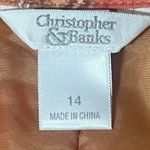 Christopher & Banks Patchwork Embroidered Midi Skirt BOHO Size 14 Lined Side Zip  Photo 2