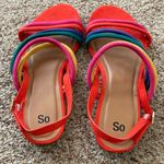SO  brand rainbow strap sandal Size 9 Photo 3