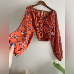 Free People Final Rose Blouse In Rust Combo Size XS NWT $98 Photo 6