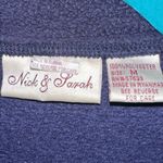 Nick & Sarah Blue Fleece Button Up Sweater Jacket Size M Photo 2