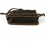 Vintage Black suede crossbody purse with leather trim Photo 3