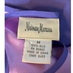 Neiman Marcus 100% Silk Purple Two Tone Color Block Tunic Top M Photo 2
