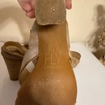 Fly London  Women’s Metallic Bronze Leather Wedge Sandals Size 10.5 Adjustable Photo 8