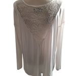 American Eagle  Outfitters Soft & Sexy White Long Sleeve Top Lace Back Size S Photo 7