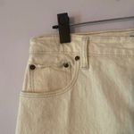 Abercrombie & Fitch 90s Straight Ultra High Rise Cream Jeans Women 31 / 12 Short Photo 5