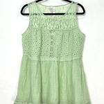 Forgotten Grace Green Blouse Sleeveless Photo 0