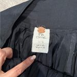 Free People Black and White Embroidered Mini Skirt Photo 3