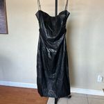 House Of CB  'Jalena' Black Vegan Leather Lace Back Dress NWOT size XL‎ Photo 3