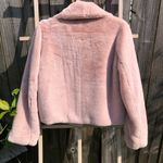 EXPRESS  Blush Pink Super soft faux fur jacket M Photo 4