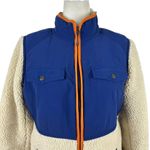 Duluth Women's Sherpa Blue Cream Colorblock Full Zip Jacket Medium Item 85806 Photo 2
